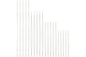 Craftdady 8Pcs Big Eye Beading Needles 4 Sizes Stainless Steel Collapsible Embroidery Sewing Needles for Jewelry Making