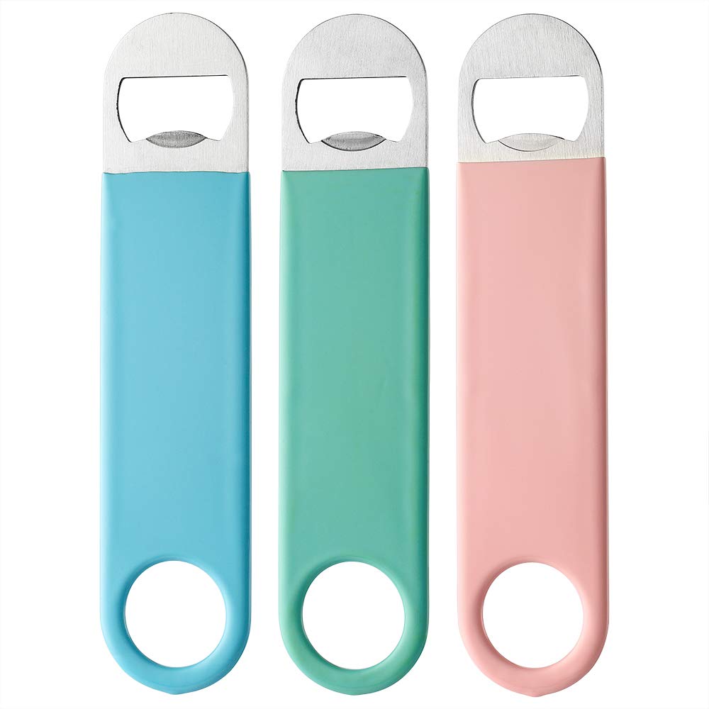 Photo 1 of JXS 3 Pack 7" Heavy Duty Stainless Steel Flat Bottle Opener, Well-Made Long Neck Bottle Opener