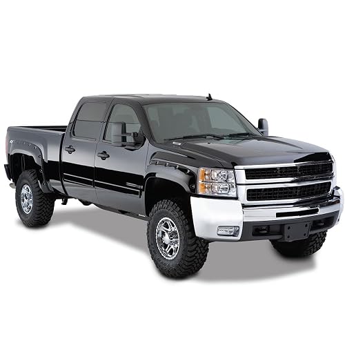 G-PLUS Pocket Style Fender Flares For Chevy Silverado 1500/2500HD/3500HD 2007-2014 - Textured Black, Fits 78" & 97.6" Beds - View #13