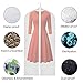 Zilink Clear Garment Bag Dress Bags for Storage 54-inch Coat Bags with Full Length Zipper for Clothes Closet Storage, Set of 6