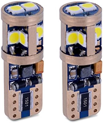 VANSSI T10 501 W5W LED Interior Number Plate Side Light,CANBUS Error Free,12V 6000K Pure White, Double Blister (Pack of 2)