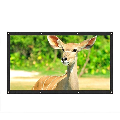 Miklan Projection Screen Portable Fabric Foldable 3D HD for Home Theater Outside
