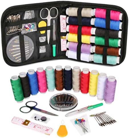 Sewing Kit for Sewing Repairs with 70-in-1 Sewing Supplies (Including Thread, Needles, Scissors, Buttons, Tape Measure and More) Premium Mini Sewing Kits for Home, Travel and Emergency Use