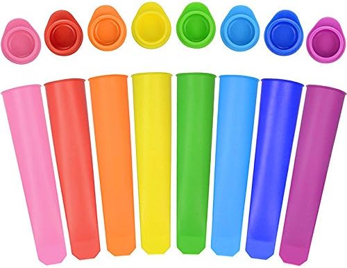 Kidac Silicone Popsicle Mold - Ice Pop Mold - BPA Free - Dishwasher Safe (1 Set of 8 Colors)