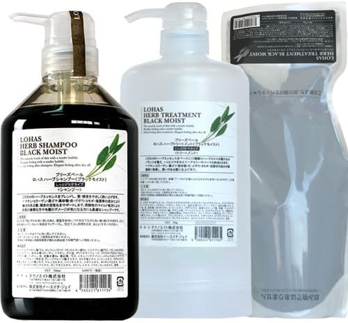 3-point set Techno Eight Roxas black Moist Shampoo 700mL &amp; Treatment 700g &amp; Treatment 700g only empty bottle [non-silicon]