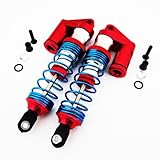 Atomik RC Alloy Front Piggyback Shock Set for 1:10 Traxxas Jato - Red