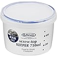 Lustroware Airtight Food Storage Container with Screw Top Lid, Measurement Marks, BPA-Free, Microwave & Dishwasher Safe Canister, Kitchen Pantry, Refrigerator Organizer (25.5 oz, 750ml)