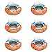 Bestway CoolerZ Rapid Rider Inflatable Blow Up Pool Chair Tube, Orange (6 Pack)