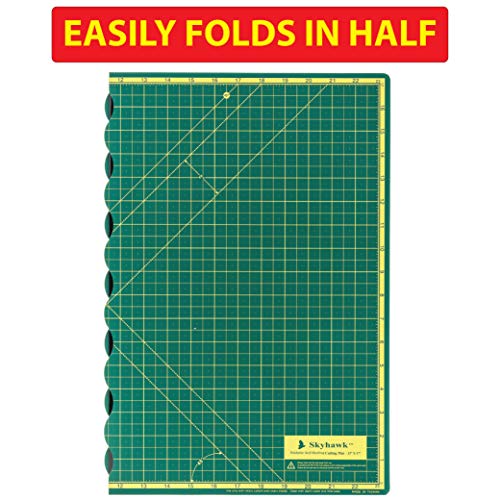 Skyhawk Self Healing Folding Rotary Cutting Mat for Quilting, with 23