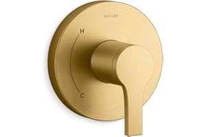 Kohler TS35320-4-2MB, Elate Rite-Temp Valve Trim, Vibrant Brushed Moderne Brass, Premium Bathroom Valve, Easy to Use