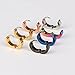 Adecco LLC Men Women 316L Stainless Steel Unique Small Hoop Earrings Huggie Ear Piercings Hypoallergenic (rainbow)