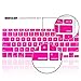 iBenzer MacBook Air 13 Inch A1932 Keyboard Cover, Macaron Series Silicone Keyboard Cover for Newest MacBook Air 13’’ Retina 2018 Release with Touch ID,TPU, MKC07TPU Magenta
