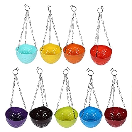 Kraft Seeds New Range 7 Inches Diamond Hanging Planter a Fresh Design and Exciting Colours for Balconies and Garden Use 