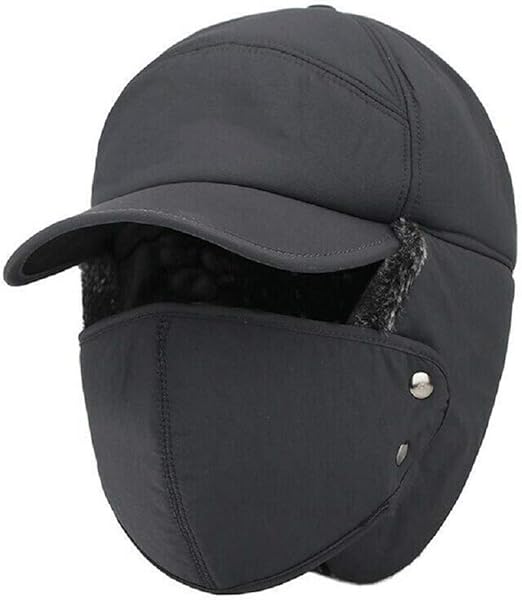 AbbyNi 3 in 1 Men's Winter Hat, Thermal ColdProof Warm Cap with Ear