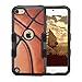 JoJoGoldStar Case Compatible with Apple iPod Touch 5th and 6th Gen, Image Design Hybrid, Polycarbonate and Silicone TPU Hard Cover with Screen Protector and Stylus - Basketball