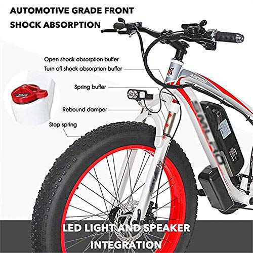 UNCTAD Electric Bikes For Adult, 4.0 Fat Tire Bike/1000W 48V Super Power Electric Bikes With Removable Lithium Battery… - Image 3