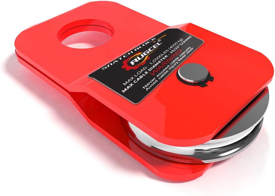 RUGCEL WINCH 10T Heavy Duty Recovery Winch Snatch Block, 22000lb Capacity: Automotive