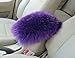 Forala Auto Center Console Pad Furry Sheepskin Wool Car Armrest Seat Box Cover Protector Universal Fit (W-Purple) (Long-Purple)