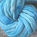 Wool Roving Craft Fiber. Hand Dyed Soft BFL Wool Top. Pre-drafted for easy Hand Spinning, Needle Felting, Wet Felting, Weaving, Embellishments and Felted Soap. 1 Ounce, Baby Blue