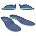 Dr. Foot's Plantar Fasciitis Insoles - Arch Support Shoe Inserts for Flat Feet, Foot & Heel Pain and Over-Pronation, Diabetic Anti-Sweat Foam for Comfort & Relief - L Blue&Green