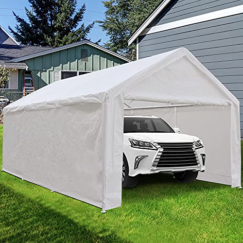 Abba Patio Carport Heavy Duty Carport With Removable Sidewalls & Doors