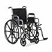 Medline Strong and Sturdy Wheelchair with Desk-Length Arms and Swing-Away Leg Rests for Easy Transfers, 18" Seat primary