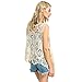 JASTIE Women Open Stitch Cardigan Boho Sleeveless Hippie Summer Hollow Out Solid Crochet Vest