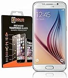 Samsung Galaxy S6 Premium Screen Protector - HD Clear Ballistic [Tempered Glass] by ZOLID® - Case Compatible with Perfect Fit - Shatterproof - 9H - Ultra [HD] Clear - Oleophobic Nano Coating - 99.99% Clarity & Touch-screen Accurate - Avoid Screen Replacement and Maximize Your Resale Value