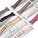 Simpeak Slim Genuine Leather Band Compatible with Apple Watch 40mm 38mm Series 6 SE 5 4 3 2 1, Women Men Wirstband Strap Replacement for iWatch 40 38, Black