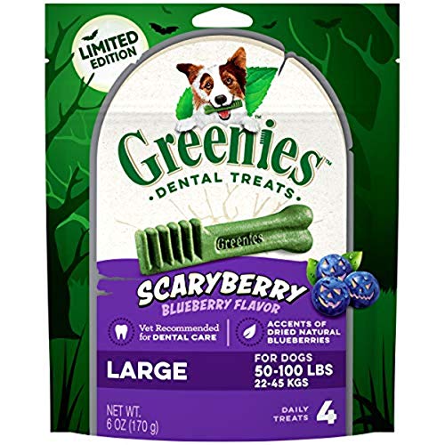 Greenies ScaryBerry and Blueberry Natural Dental Dog Treats, 6oz & 12oz Packs