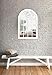 MCS Countryside 24x36 Mirror, White Arched Windowpane Wall Mirror, Home Decor for Bedroom, Livingroom & Entry