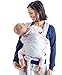 Mo+m Baby Wrap (Stone Grey) – Ultra Soft Infant Sling Child Carrier Keeps Your Baby Comfortable & Safe – 4 Different Carries – Cotton/Spandex Stretchy Wrap