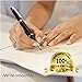Meral Pen Ballpoint Pen Writing - Elegant Fancy Nice Gift Pen for Signature Executive Business Office Supplies - Gift Bag with Extra Refills (Black)
