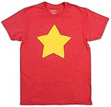 Steven Universe Star T-shirt (Large,Heather Red)