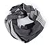 Runtlly Men's Winter Cashmere Scarf Stripes Warm Soft Scarves with Tassel Luxurious Winter Scarf For Men Women(Gary)