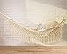 Flber Macramé Hammock Stand White Bohemian Camping Hammock Double Swing Portable,2-3 Adults (79