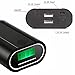 Power Bank Battery Charger & Battery Pack, Battery Charger Box with LCD display & 2 USB Output for iPhone 7, 7 Plus, Galaxy & Other Smart Devices, 2 x 18650 Battery(Black)
