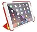 roocase iPad Mini 3 Case - Origami 3D iPad Mini Slim Shell Case Smart Cover with Sleep/Wake [Features Landscape, Portrait, Typing Stand] for Apple iPad Mini 3, 2 & 1, Testarossa Red/Tangerine Yellow