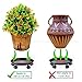 Murilan 2 Pack of 14 inch Plant Caddies with 5 Wheels, Round Flower Pot Mover, Indoor Rolling Planter Dolly on Wheels, Outdoor Planter Trolley Tray Coaster, Black (2 Pack(14inch))