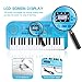 TWFRIC Kids Piano Keyboard, 37 Keys LCD Screen Display Dual-Speakers Piano for Kids 2018 Newest Piano Keyboards Music Educational Toy for 3-8 Years Boys Girls Child, Xmas Gift (Blue) 