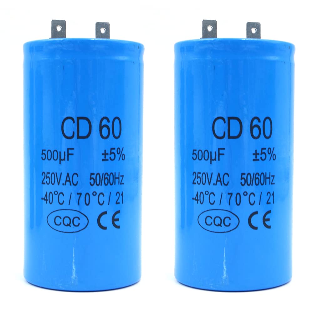 CENPEK CD60 Motor Starting Capacitor 50x100mm Round Running Capacitor for Electric Motor and Washing Machine-500UF