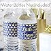 Little Prince Baby Shower Water Bottle Labels - Royalty Baby Shower, Blue and Gold Prince Decorations, Gold Crown Stickers, 24ct