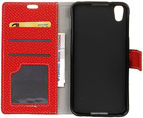 Blackberry Dtek 50 Case,AFLY Premium Wallet PU Leather Wallet Case with Stand Flip Cover for Blackberry DTEK50 (A-Red)