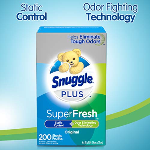 🥇 Snuggle Plus SuperFresh Fabric Softener Dryer Sheets with Static