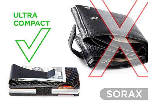 Carbon Fiber Wallet - Minimalist Wallet - Metal Wallet - RFID Blocking Slim Wallet - Credit Card Holder for Men - RFID Wallets