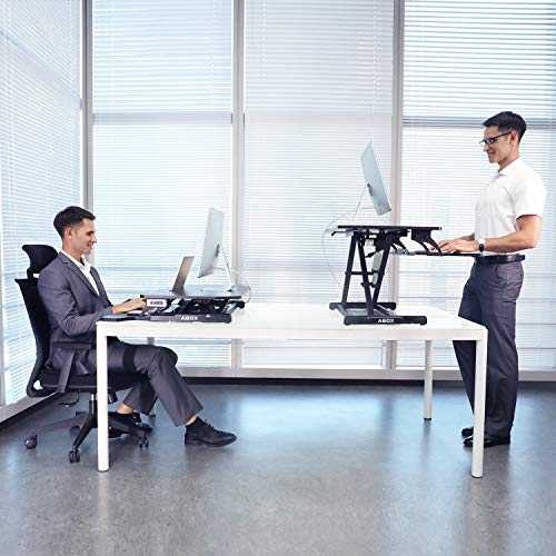 ABOX Standing Desk Converter with Electric Powered Lifting, 34" Height