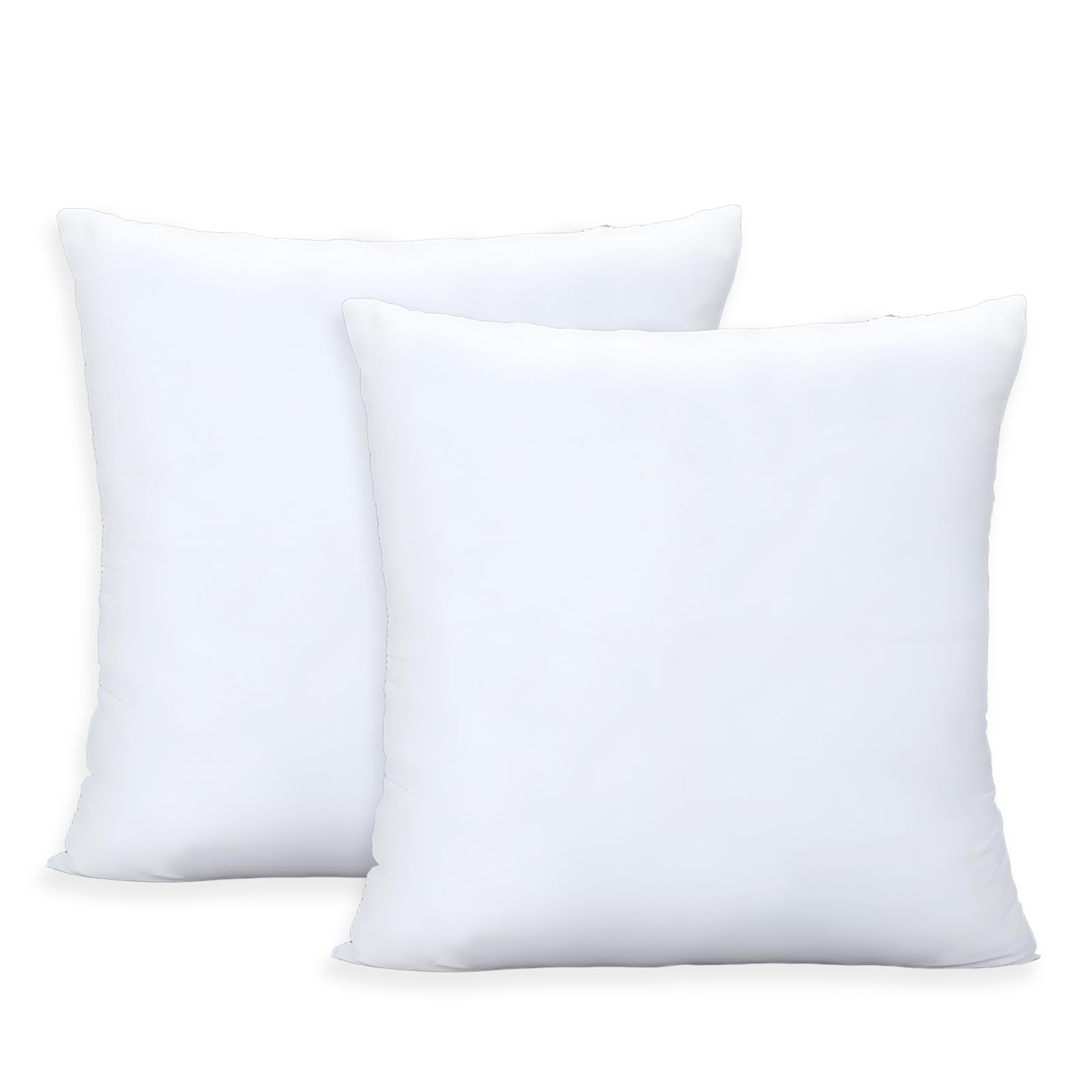 Photo 1 of Throw Pillows Insert Set of 2, White 26x26 in Pillow Inserts with 100% Cotton Cover,Bed and Couch Decorative Stuffer Pillows,Indoor Pillows for Sofa