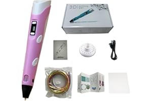 USB 3D Pen for Kids,3D Printing Pen with 9 Color PLA Filament Refills (Pink)