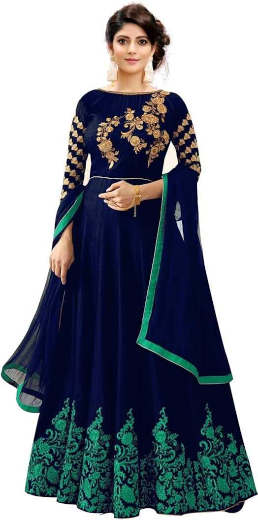 mahalaxmi fashion women's cotton silk anarkali gown