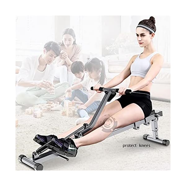 Rowing-Machine-Fitness-Cardio-Workout-with-Adjustable-Resistance-Double-Aluminum-Sliding-Rail-LCD-Monitor-Super-Silent-Fit-for-Home-Gym-Strength-Training Rowing Machine, Fitness Cardio Workout with Adjustable Resistance, Double Aluminum Sliding Rail, LCD Monitor, Super…